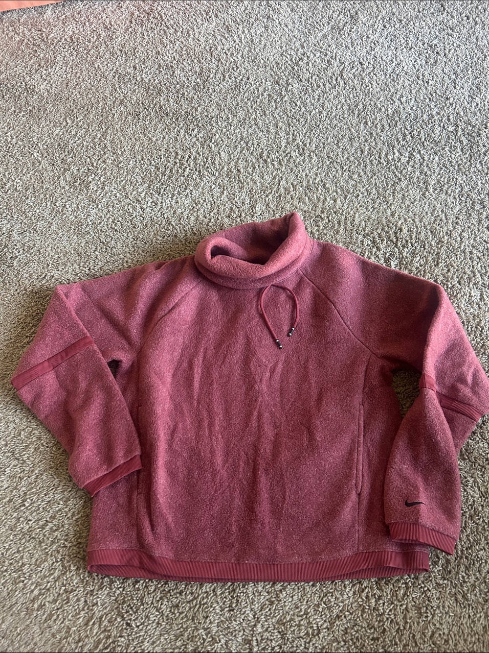 Nike Women's Dusty Rose Cowl Neck Pullover Sweater